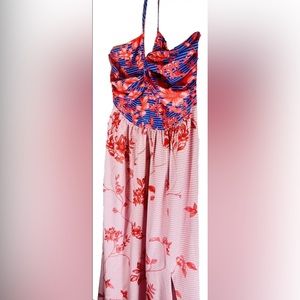 Belle Badgley Mischka 8 Dress Ladies Halter Delaney Coral Boeheim Cruise $279